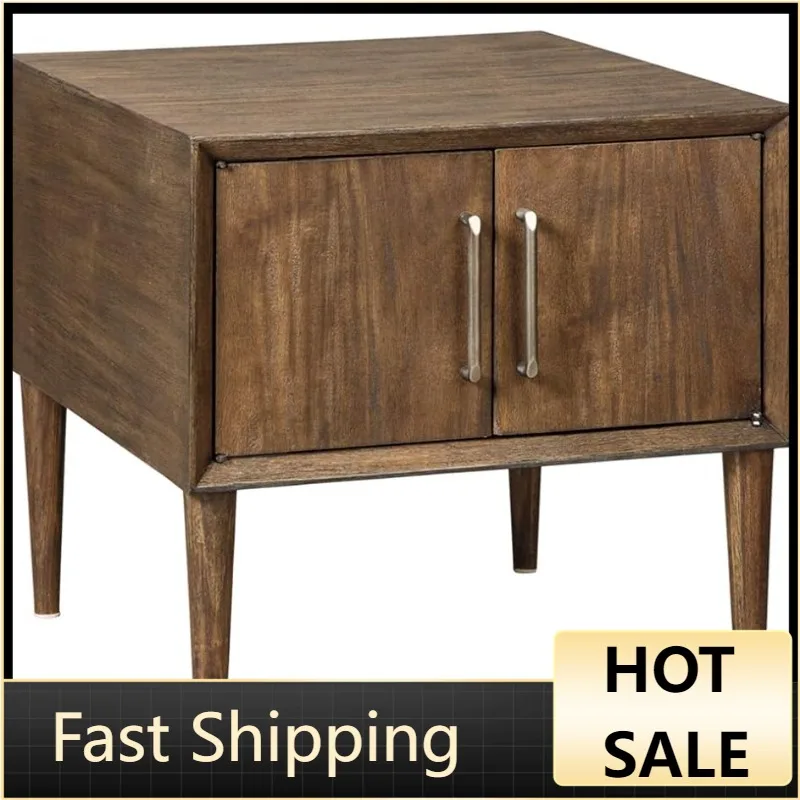 Signature Design by Ashley Kisper Mid-Century Modern Square End Table with Cabinet Storage Space, Dark Brown
Signature Design by Ashley Kisper Mid-Century Modern Square End Table with Cabinet Storage Space, Dark Brown