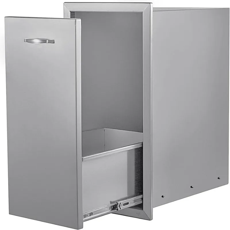 Выдвижной ящик для мусора Mophorn, 13,6 шx26hx19,3d дюйма, нижние раздвижные рельсы, рулонная мусорная корзина из нержавеющей стали, выдвижной лоток для улицы
Выдвижной ящик для мусора Mophorn, 13,6 шx26hx19,3d дюйма, нижние раздвижные рельсы, рулонная мусорная корзина из нержавеющей стали, выдвижной лоток для улицы