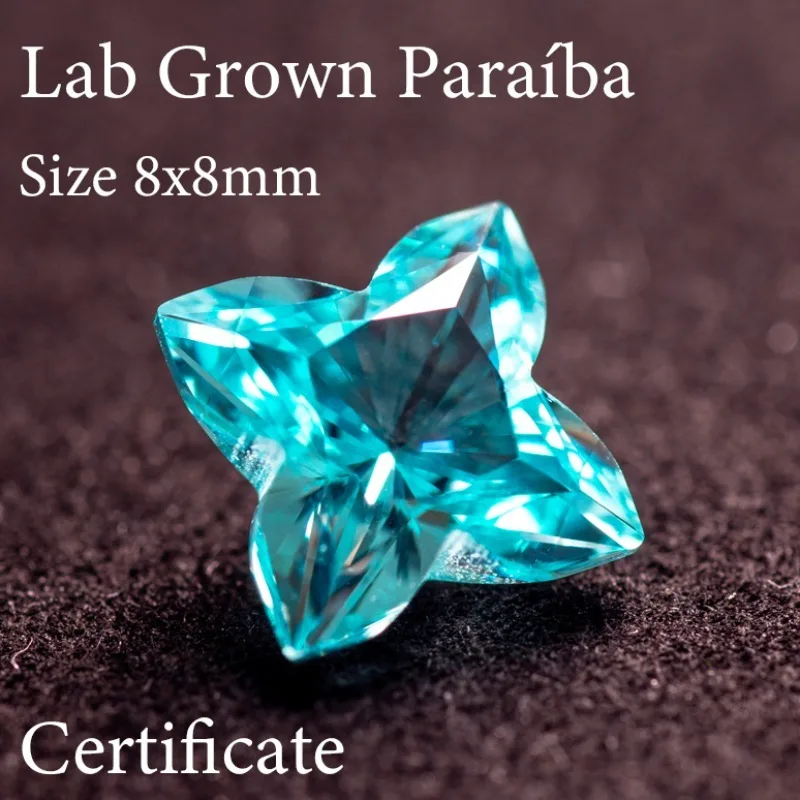 Lab Grown Sapphire Paraiba Plum Blossom Shape Charms Gemstone Advanced Jewelry Making Materials Selectable AGL Certificate
Lab Grown Sapphire Paraiba Plum Blossom Shape Charms Gemstone Advanced Jewelry Making Materials Selectable AGL Certificate