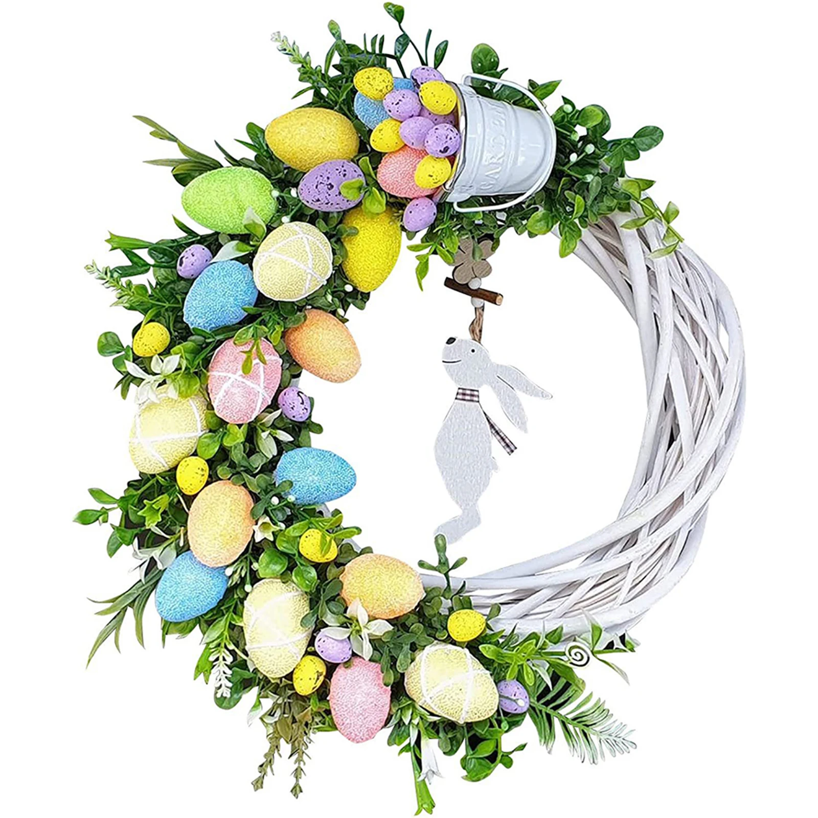 27cm Acrylic Easter Eggs Ratten Wreath Rabbit Bunny Eggs Easter Party Decoration Flower Garland Door Hanging Decor
27cm Acrylic Easter Eggs Ratten Wreath Rabbit Bunny Eggs Easter Party Decoration Flower Garland Door Hanging Decor