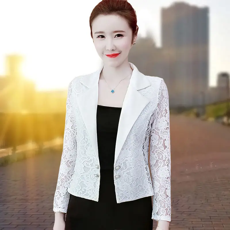 Fashion Jacket Women's Lace Blazer Spring and Summer Long Sleeve Top Cardigan Office Women Sun Protection Short Jacket 2022 New
Fashion Jacket Women's Lace Blazer Spring and Summer Long Sleeve Top Cardigan Office Women Sun Protection Short Jacket 2022 New