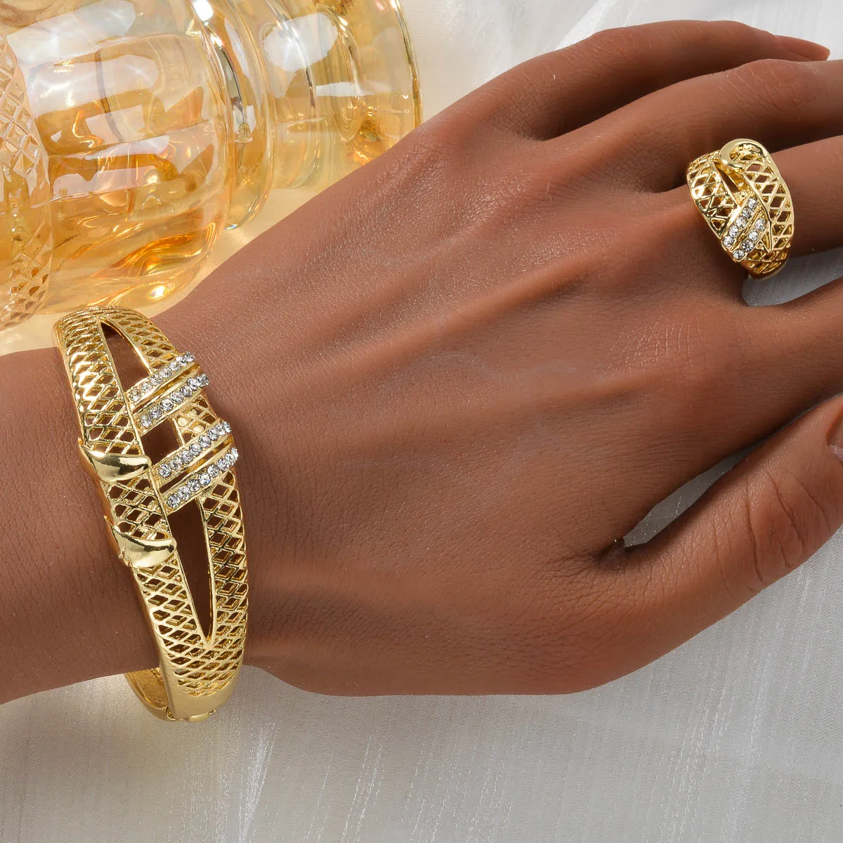 Diana baby Elegant Necklace Chic Ring Metal Earrings Fashion Bangle Gold Color Jewelry Sets for Wedding 6 Mallzona S7b4de16a517b47a0b001997b34a97681S Diana baby Elegant Necklace Chic Ring Metal Earrings Fashion Bangle Gold Color Jewelry Sets for Wedding Mallzona