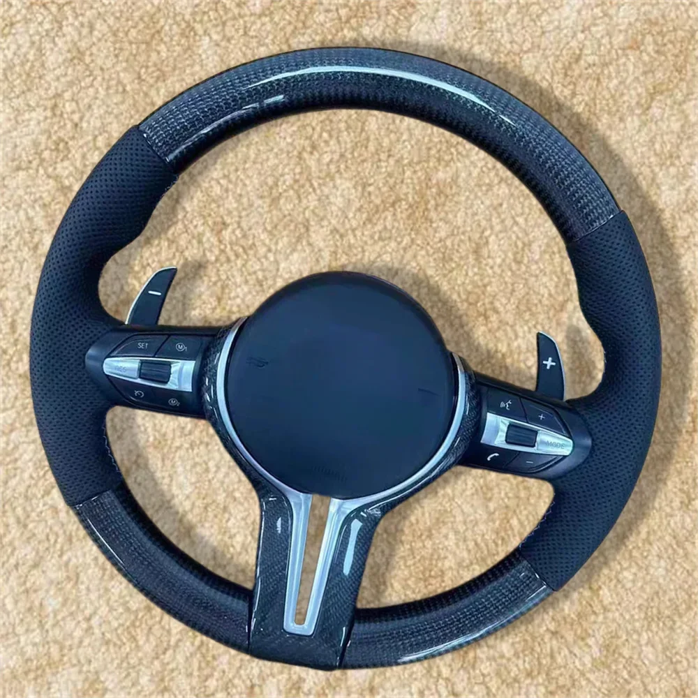 

M Sports Car Steering Wheel Carbon Fiber For BMW F10 F11 F31 F20 F21 F22 F25 F26 F15 F16 F35 F36 F32 M3 M6 F01 F02 F03 F04 F05