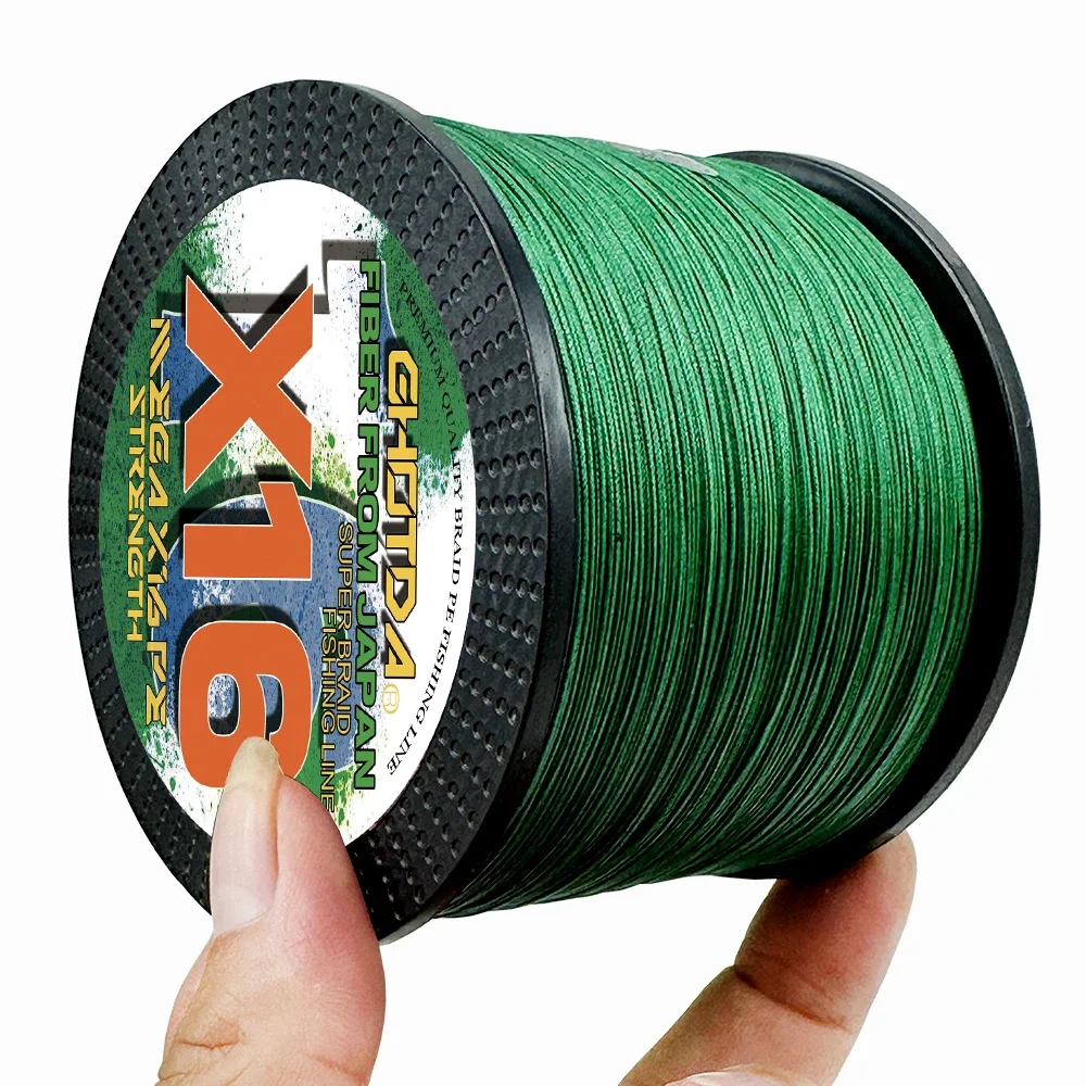 

GHOTDA Upgraded 16 Strands Braided Pe Line Extreme Strong Line Body 25lb-200lb Anti Bite Smooth for Saltwater Pesca 300m 500m