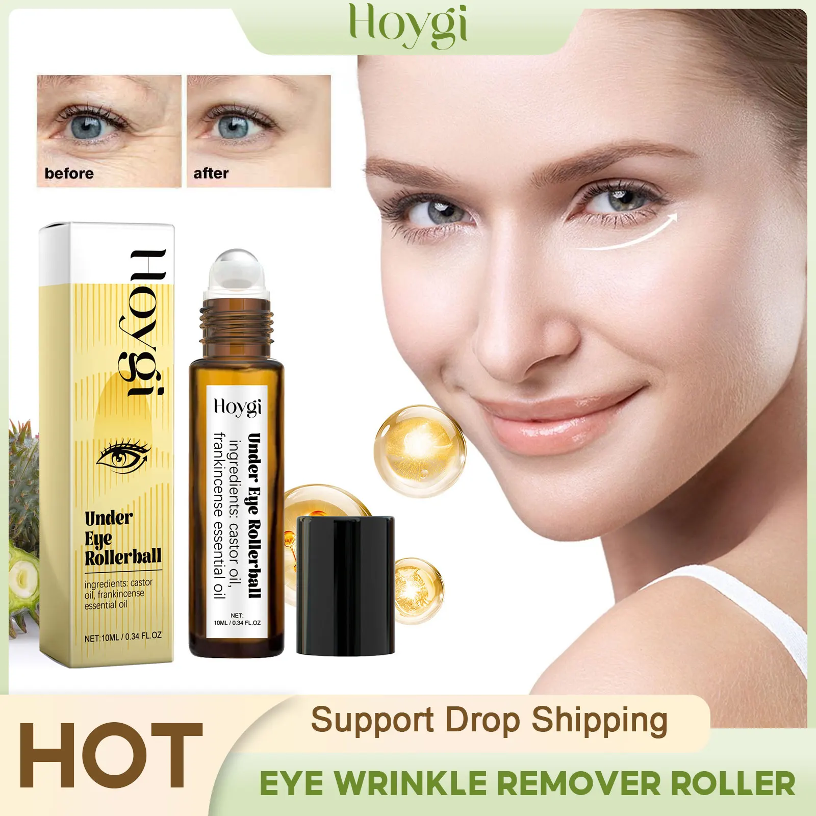 

Anti-Wrinkle Eye Essential Oil Anti-Aging Fade Fine Line Remove Eye Bags Puffiness Firming Nourishing Dark Circles Remover Serum