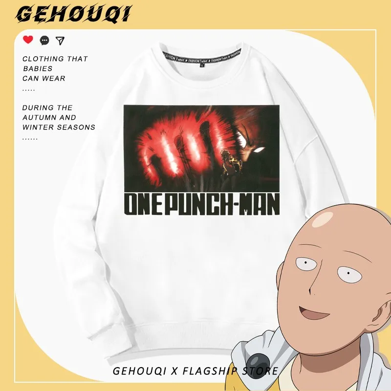 

2023 New One Punch Superman Round Neck Sweater For Men's Autumn Japanese Coat Trendy Anime Surrounding Clothes Loose