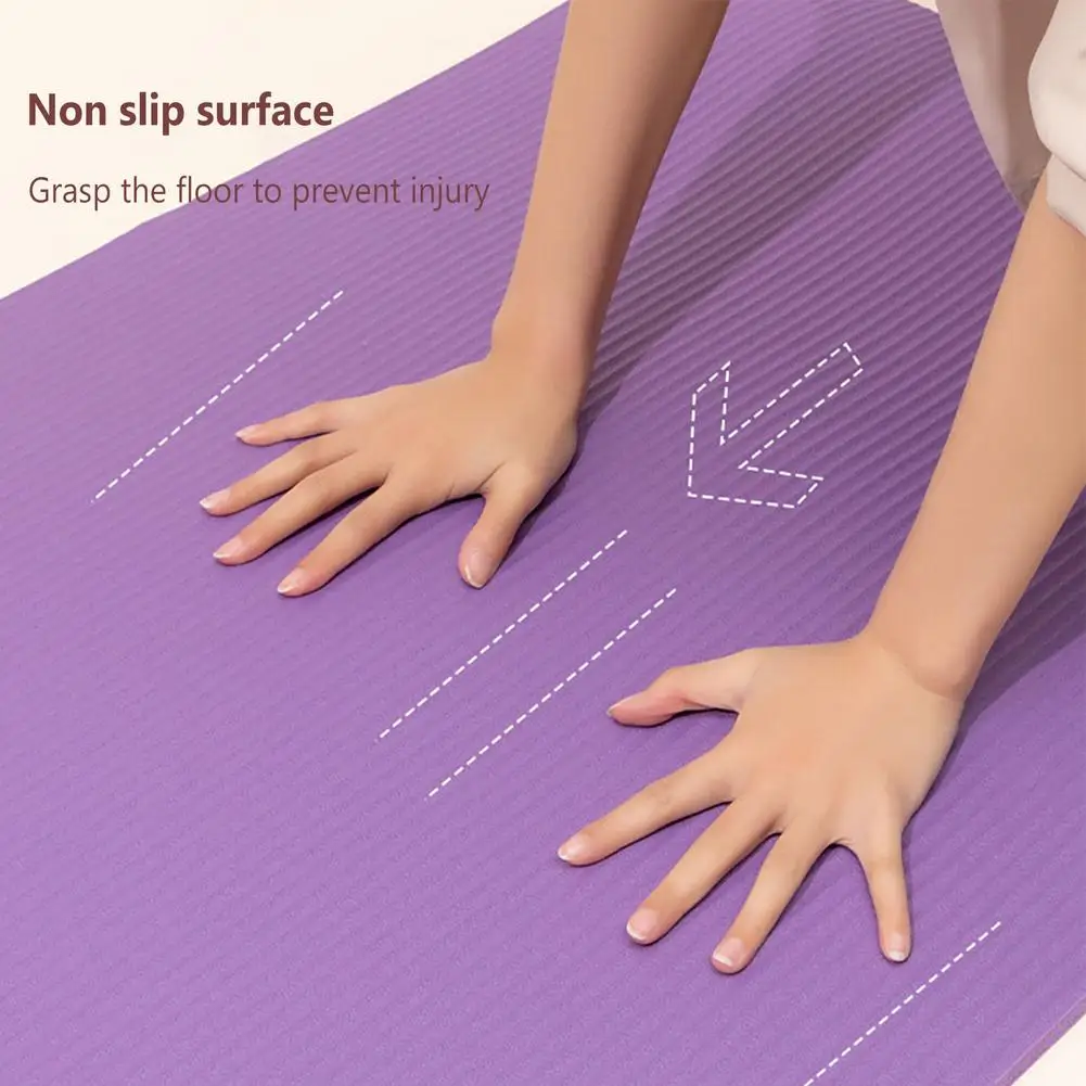 183 x 61 x 1cm Anti-tear 10mm Extra Thick Yoga Mat Non-slip High Density Fitness Exercise Mats With Carrying Strap
183 x 61 x 1cm Anti-tear 10mm Extra Thick Yoga Mat Non-slip High Density Fitness Exercise Mats With Carrying Strap