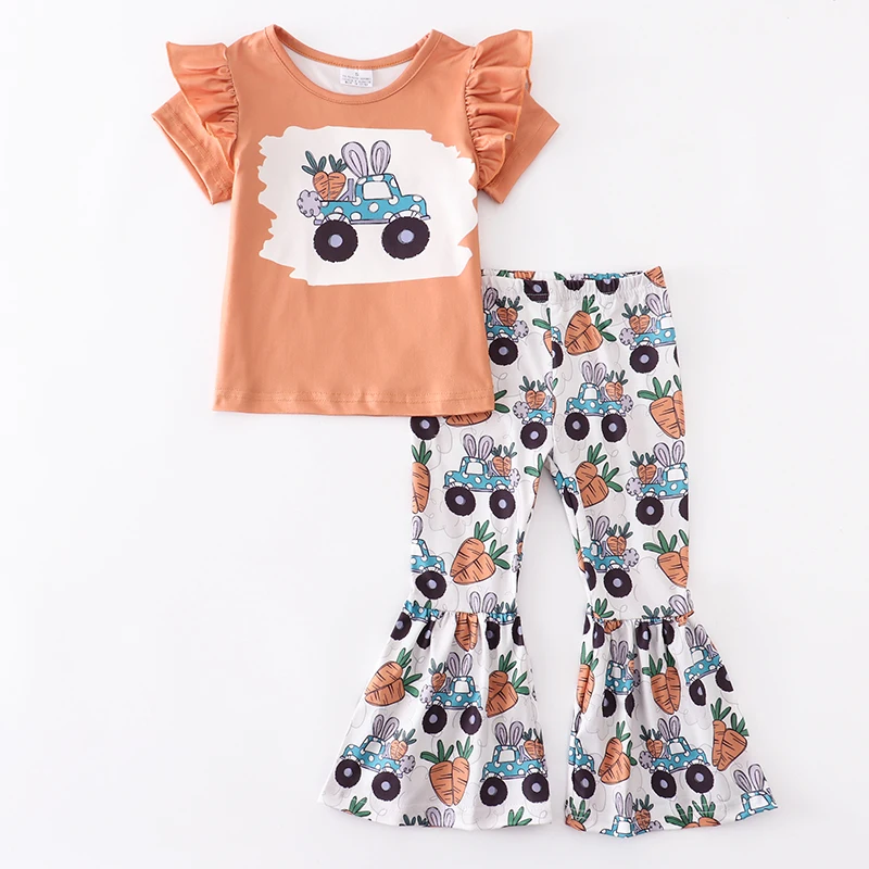 New Fashion Kids Designer Clothes Girls Bell Bottoms Outfits Bunny Print Cute Baby Girl Clothes Easter Day Children Clothing Set
New Fashion Kids Designer Clothes Girls Bell Bottoms Outfits Bunny Print Cute Baby Girl Clothes Easter Day Children Clothing Set