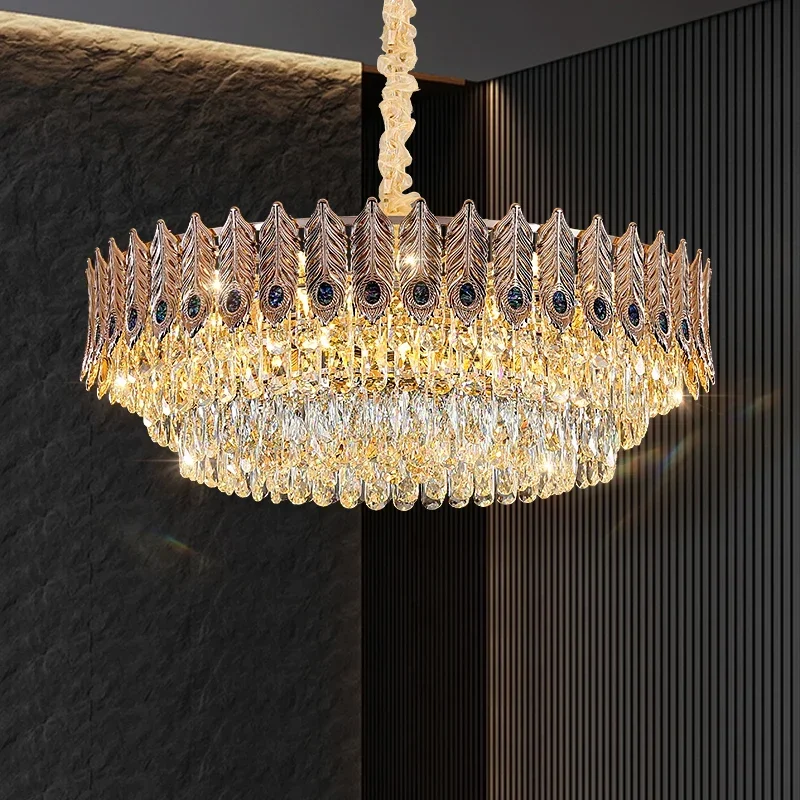 Light Luxury Crystal Chandelier Post-Modern Simple Living Room Lamp Villa European Bedroom Restaurant Crystal Lamps Hot Sale
Light Luxury Crystal Chandelier Post-Modern Simple Living Room Lamp Villa European Bedroom Restaurant Crystal Lamps Hot Sale