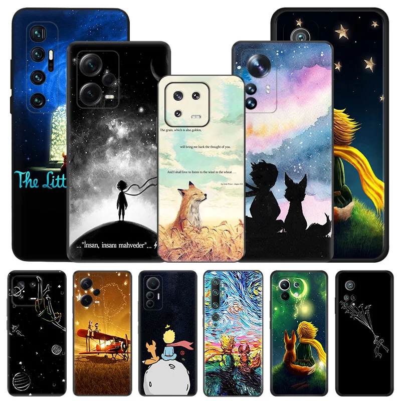 

The Little Prince Silicone Soft Phone Cases Cover for Xiaomi 13 12 Lite 12t 12s 12x 12c X5 Pro Redmi Note12 K50 Ultra Fundas
