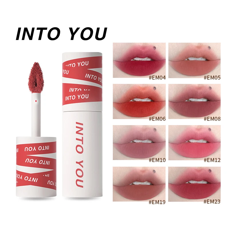 

INTO YOU Lip Gloss Women Makeup Matte Velvet Lipstick Waterproof Long Lasting Red Lip Tint Lip Glaze Cosmetics 27 Colors