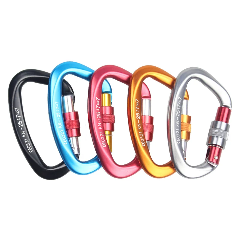 Outdoor Carabiner Rock Climbing Mountain Landing 25kN High Altitude Operation Equipment Aluminum Alloy Safety Buckle Hook
Outdoor Carabiner Rock Climbing Mountain Landing 25kN High Altitude Operation Equipment Aluminum Alloy Safety Buckle Hook