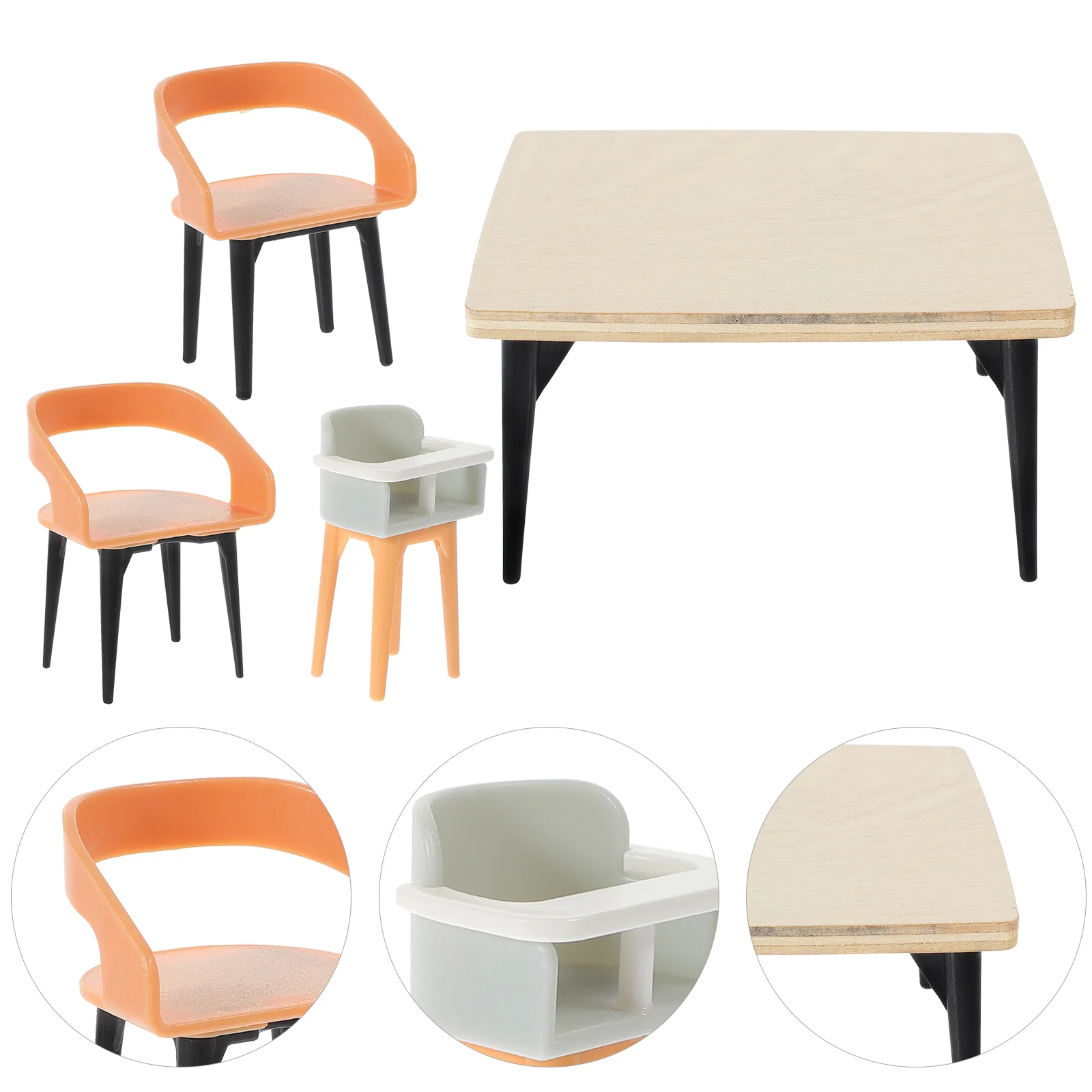1 Set of Miniature Dining Chair Table Set Model House Furniture Decor Dollhouse Furniture
1 Set of Miniature Dining Chair Table Set Model House Furniture Decor Dollhouse Furniture