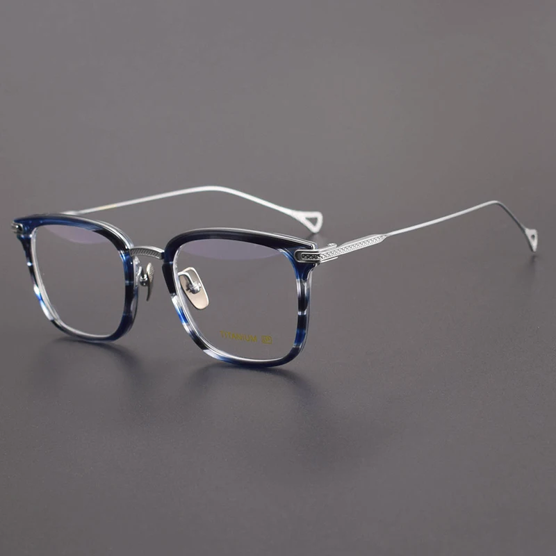 

Новинка 2023, модная оправа для очков для мужчин, ретро дизайнерские титановые оптические очки, женские квадратные очки для чтения при близорукости, индивидуализированные очки