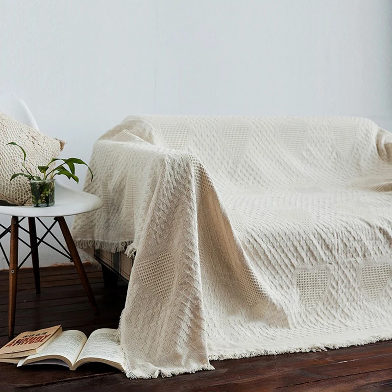 Couverture tricotée pour canapé, plaid anti-poussière, pour pique-nique en plein air Couverture tricotée pour canapé, plaid anti-poussière, pour pique-nique en plein air