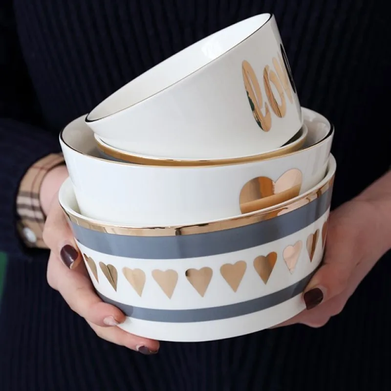 Creative household Phnom Penh love ceramic bowl tableware rice bowl large breakfast bowl 5-inch instant noodles bowl 
Creative household Phnom Penh love ceramic bowl tableware rice bowl large breakfast bowl 5-inch instant noodles bowl