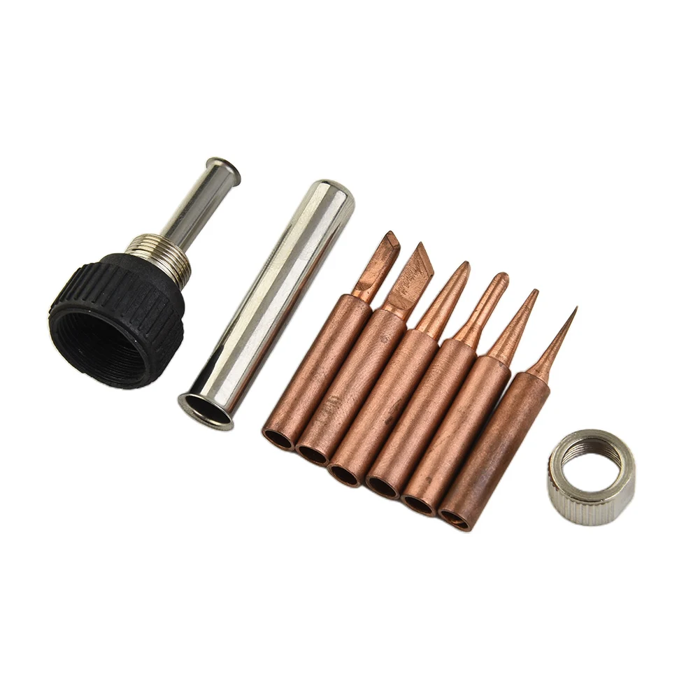 High Quality Soldering Tips Kit Accessories Portable Copper Handle Set Lead-free 7pcs 900M-T-B 900M-T-I 900M-T-3C
High Quality Soldering Tips Kit Accessories Portable Copper Handle Set Lead-free 7pcs 900M-T-B 900M-T-I 900M-T-3C