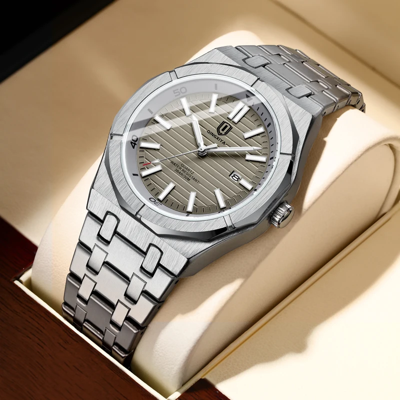 QINGXIYA Mens Watches Top Brand Luxury Fashion Gray Dial Quartz Watch for Men Stainless Steel Waterproof Luminous Wristwatches
QINGXIYA Mens Watches Top Brand Luxury Fashion Gray Dial Quartz Watch for Men Stainless Steel Waterproof Luminous Wristwatches