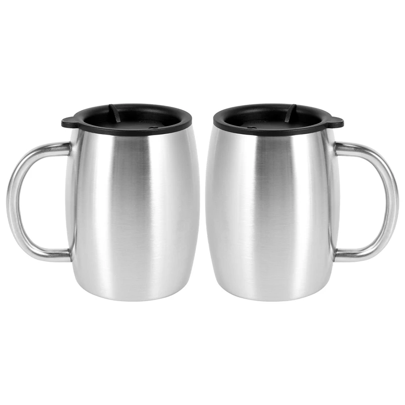 420Ml Double-Layer Stainless Steel Beer Mug Double Walled Insulated Travel Mug Coffee Cup Coffee Mugs With Lids, 2 Set
420Ml Double-Layer Stainless Steel Beer Mug Double Walled Insulated Travel Mug Coffee Cup Coffee Mugs With Lids, 2 Set