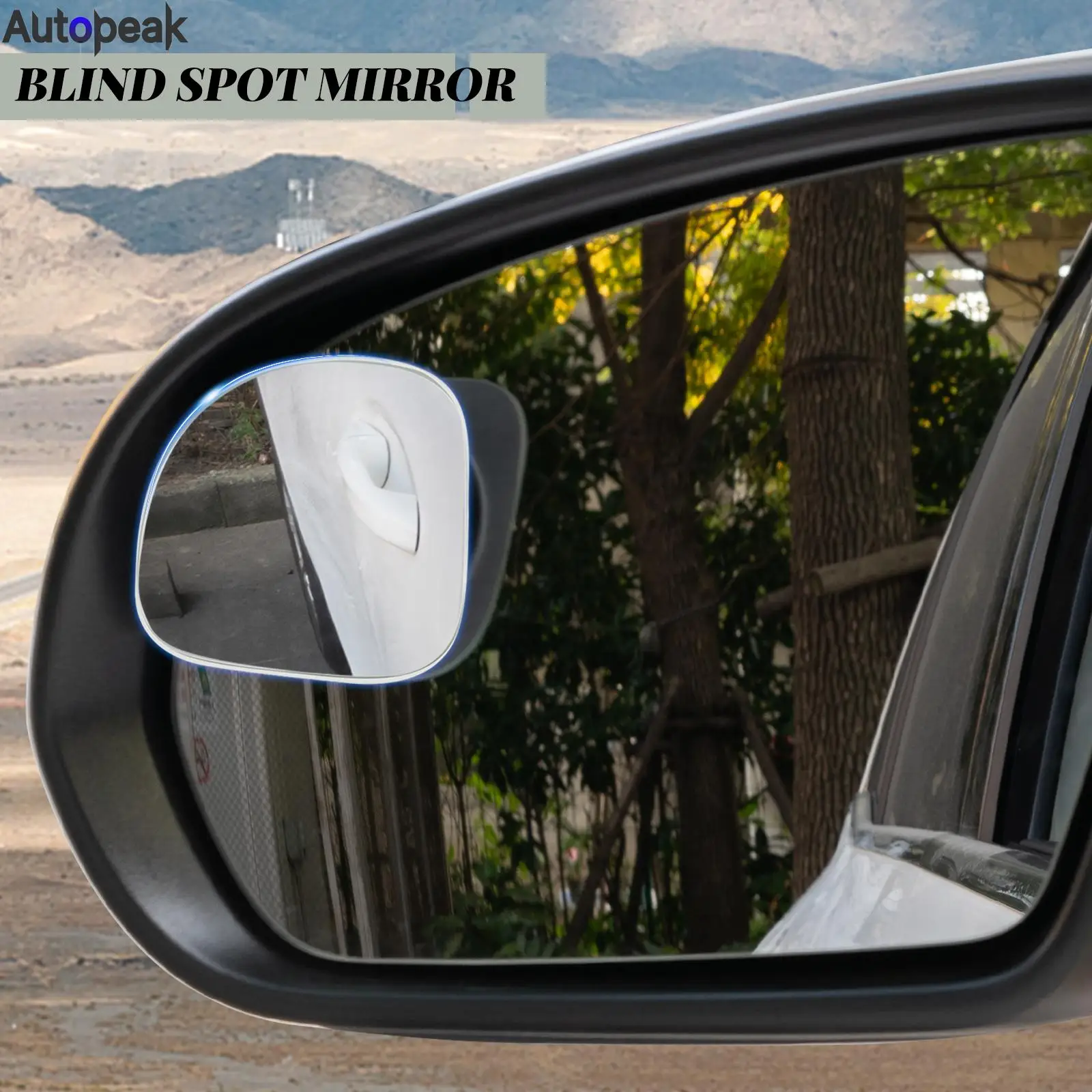 

2pcs Car Wide Angle Blind Spot Mirror Auto Motorcycle Auxiliary Frameless Rearview Mirror 360 Rotation Adjustable Small Mirrors