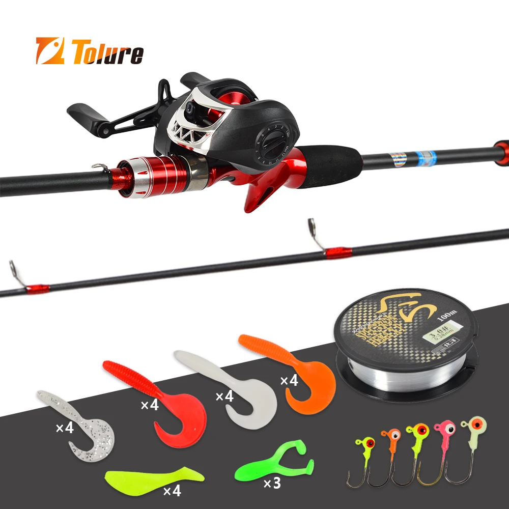 

1.65m ~1.8m 2 sections full kit fishing rod set reel combo spinning fishing rod reel combo set