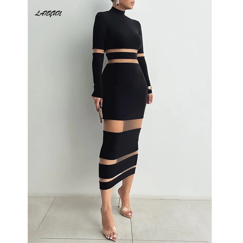 Patchwork Bodycon For Women spring Autumn New Turtleneck Long Sleeve Club Party Sexy Dress Elegant
Patchwork Bodycon For Women spring Autumn New Turtleneck Long Sleeve Club Party Sexy Dress Elegant