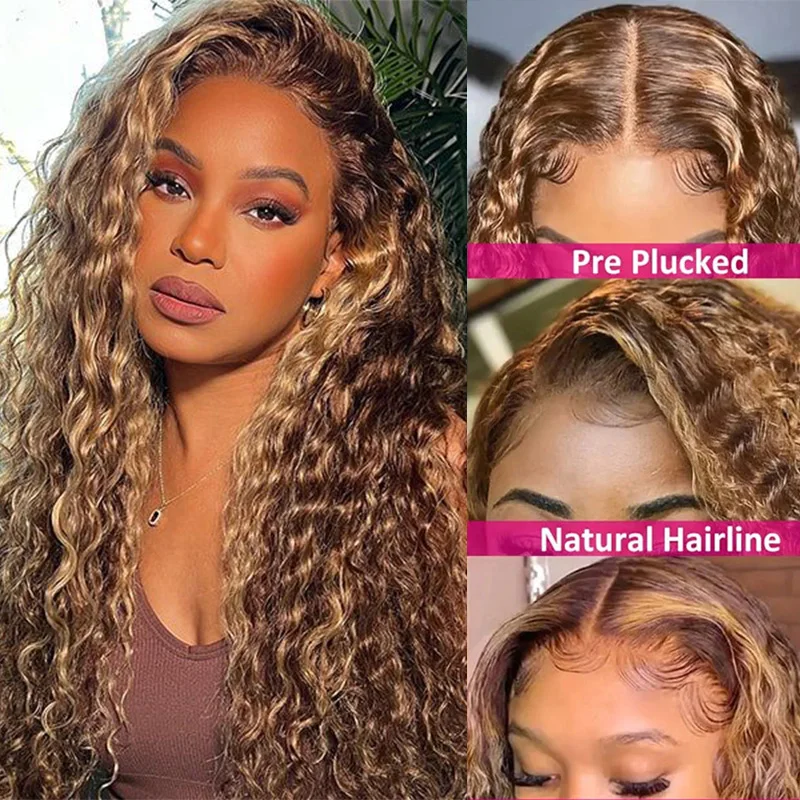 30 Inch Highlight Honey Brown Curly Lace Front Human Hair Wig 4x4 13x4 Deep Wave Ombre Lace Front Wig Human Hair Pre Plucked
30 Inch Highlight Honey Brown Curly Lace Front Human Hair Wig 4x4 13x4 Deep Wave Ombre Lace Front Wig Human Hair Pre Plucked