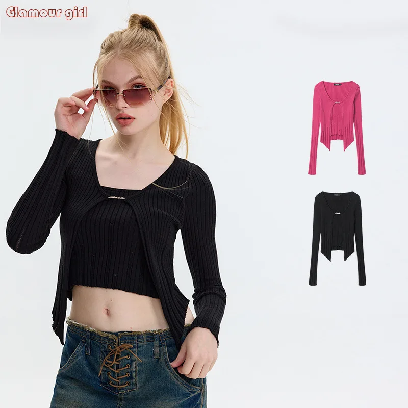 2024 Autumn New French Vintage Bright Metal Logo Design Exquisite Fake Two Piece Knitted Top korean fashion pullover simplee
2024 Autumn New French Vintage Bright Metal Logo Design Exquisite Fake Two Piece Knitted Top korean fashion pullover simplee