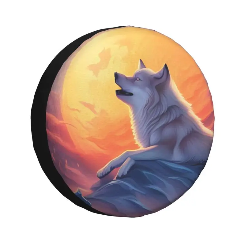 

Animal Wolf Spare Tire Cover for Grand Cherokee Jeep RV SUV 4WD 4x4 Car Wheel Protector Covers 14" 15" 16" 17" Inch