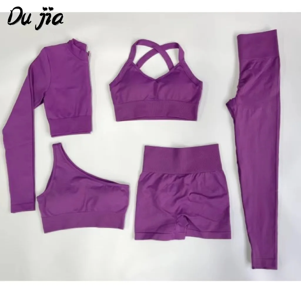 New 5PCS Seamless Yoga Set Sport Set Workout Bra Cropped Top Sexy High Waist Shorts Gym Legging Fitness Wear Women Sports Suits
New 5PCS Seamless Yoga Set Sport Set Workout Bra Cropped Top Sexy High Waist Shorts Gym Legging Fitness Wear Women Sports Suits