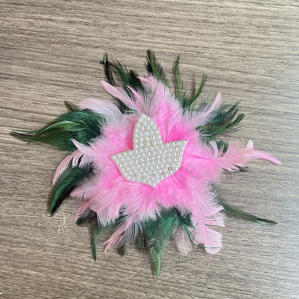 Girls' Fashion Jewelry Pink Green Feather Satin Inlaid with Different Charms brooch Club Party
Girls' Fashion Jewelry Pink Green Feather Satin Inlaid with Different Charms brooch Club Party