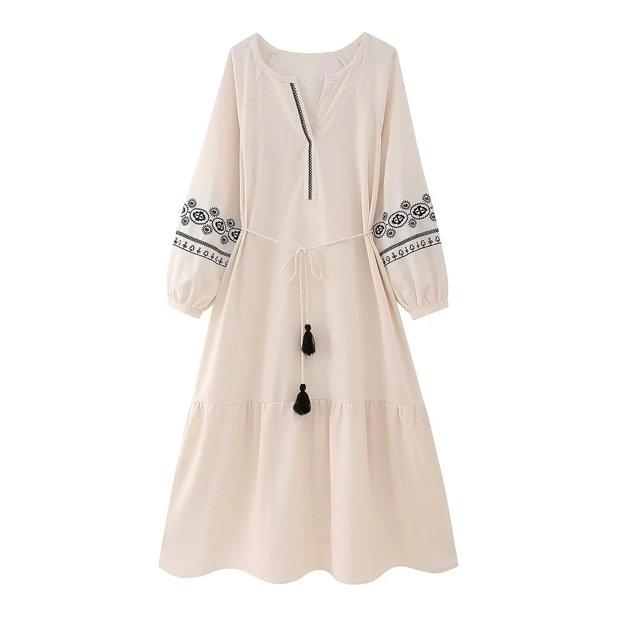 Beige White Floral Embroidered Women's Dress 2023 Long Elegant Pretty Trendy Summer New In Loose Fashion Stylish Sweet Chic Y2k
Beige White Floral Embroidered Women's Dress 2023 Long Elegant Pretty Trendy Summer New In Loose Fashion Stylish Sweet Chic Y2k