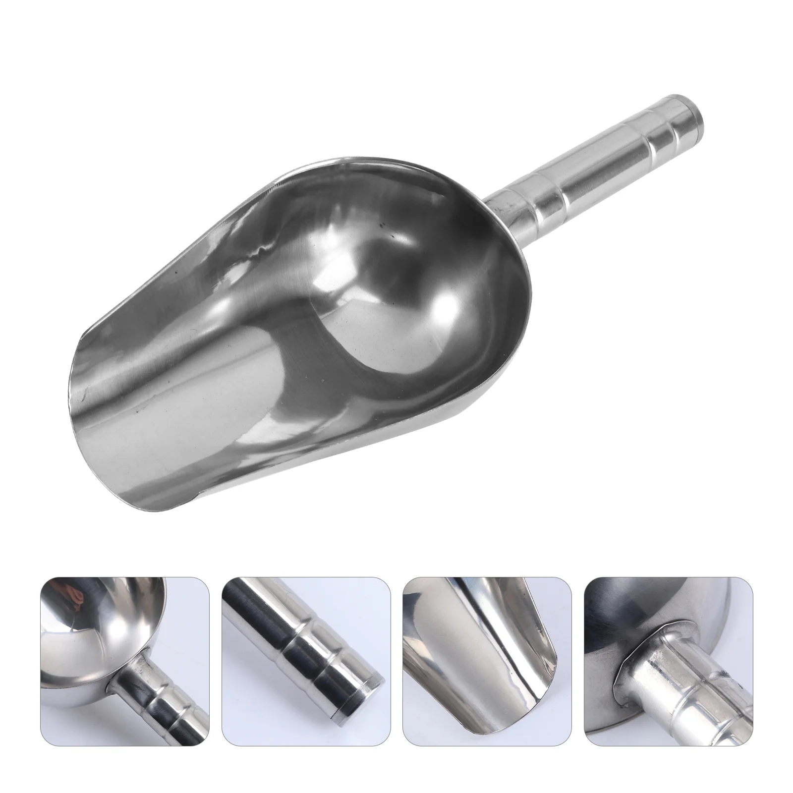 Multifunctional Scoops Stainless Steel for Pet Food Dry Goods Size M Silver 
Multifunctional Scoops Stainless Steel for Pet Food Dry Goods Size M Silver