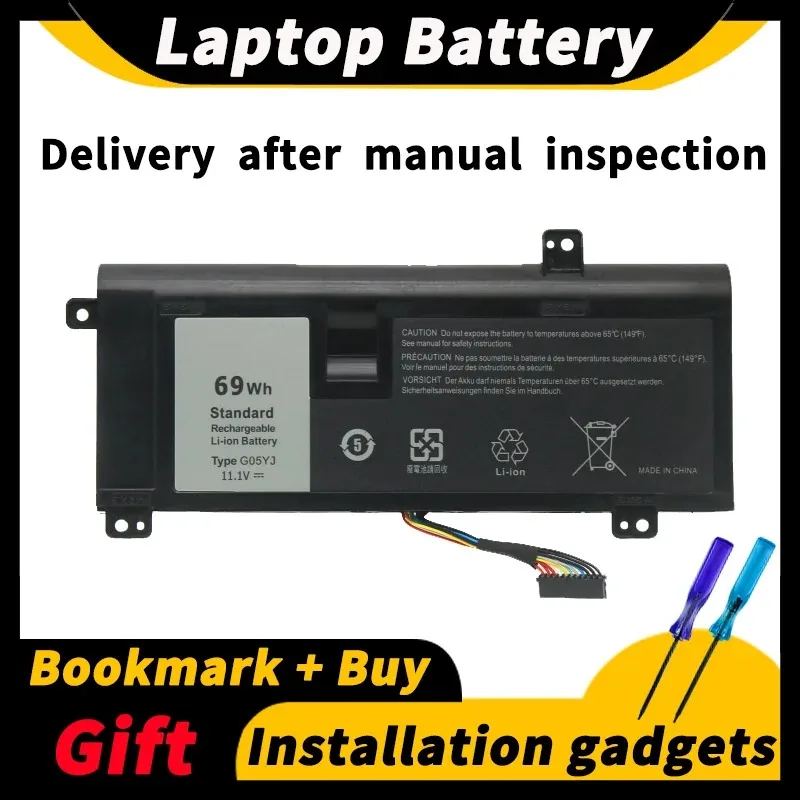 For Dell Alienware M14X R3 R4 P39G G05YJ 8X70T 8X70T 11.1V 69wh/6200mAh Laptop Battery
For Dell Alienware M14X R3 R4 P39G G05YJ 8X70T 8X70T 11.1V 69wh/6200mAh Laptop Battery
