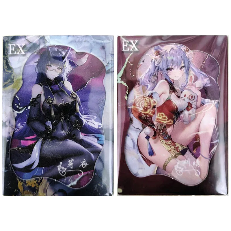 Anime Goddess Story Rare EX Refraction Flashcards Keqing Raiden Mei Toys for boys Collectible Cards Christmas Birthday Gift 
Anime Goddess Story Rare EX Refraction Flashcards Keqing Raiden Mei Toys for boys Collectible Cards Christmas Birthday Gift