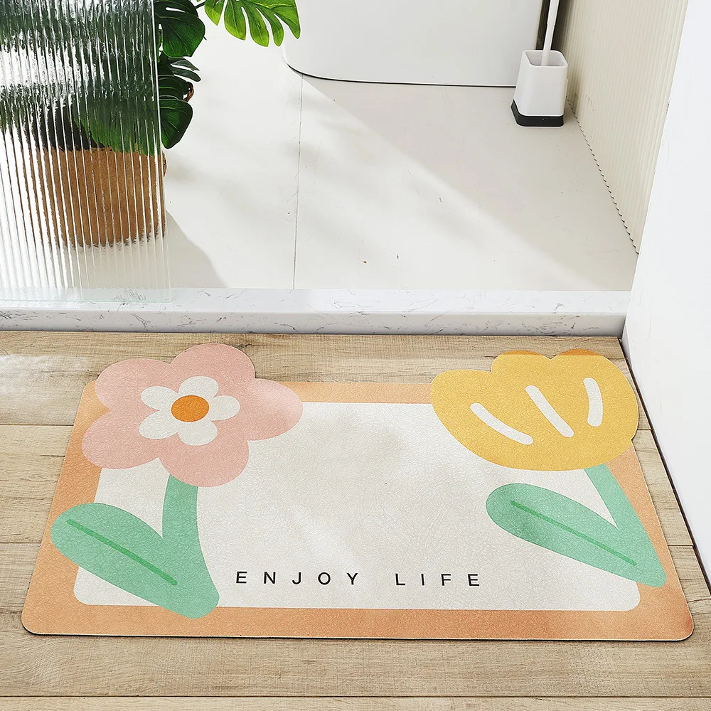 Quick drying foot mat at the door of the toilet Household toilet bathroom anti-slip mat rug
Quick drying foot mat at the door of the toilet Household toilet bathroom anti-slip mat rug