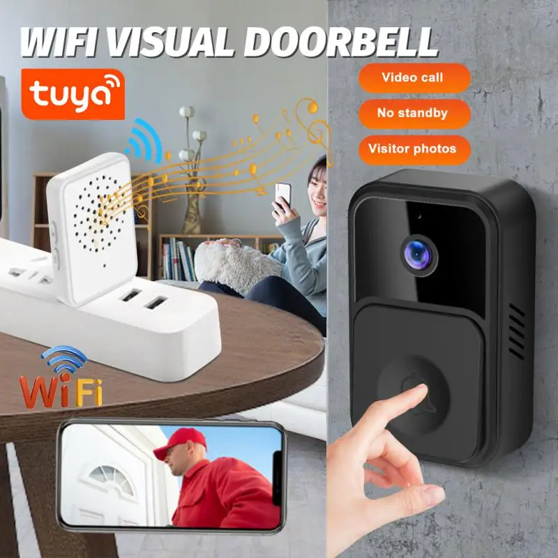 Tuya WIFI Smart Video Doorbell Smart Home Wireless Phone DoorBell Cam Security Video Intercom HD IR Night Vision For Apartment
Tuya WIFI Smart Video Doorbell Smart Home Wireless Phone DoorBell Cam Security Video Intercom HD IR Night Vision For Apartment