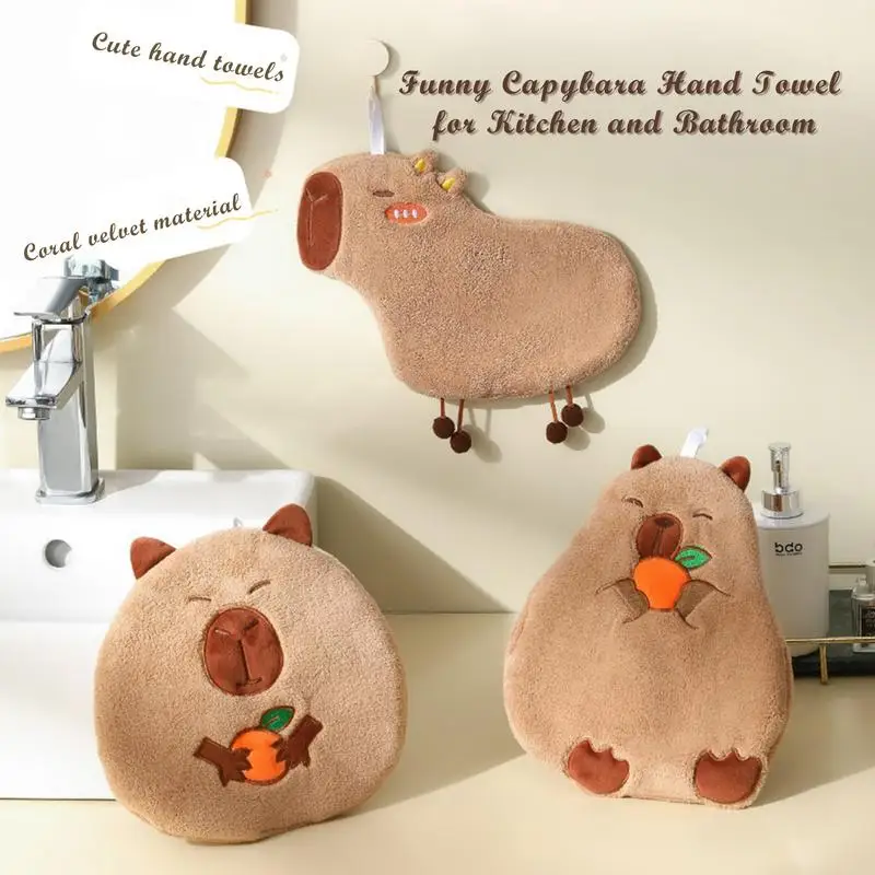 Animal Hand Towel Coral Fleece Cartoon Capybara Towel Space Saving Towel Home Dishcloth Absorbent Quick-drying Kitchen Bath Wipe
Animal Hand Towel Coral Fleece Cartoon Capybara Towel Space Saving Towel Home Dishcloth Absorbent Quick-drying Kitchen Bath Wipe