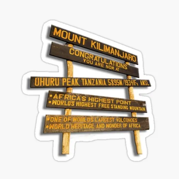 Mount Kilimanjaro Sign 5PCS Car Stickers for Living Room Luggage Art Decor Funny Home Kid Stickers Water Bottles Motorcycle
Mount Kilimanjaro Sign 5PCS Car Stickers for Living Room Luggage Art Decor Funny Home Kid Stickers Water Bottles Motorcycle