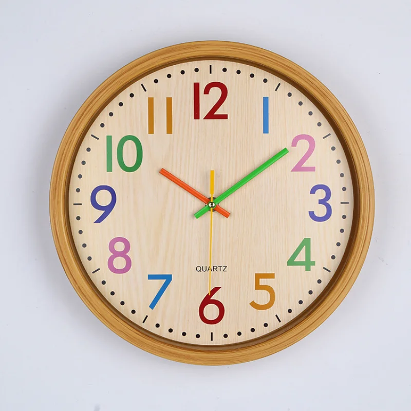 12 Inch Round Wall Clock Creative Wood Grain Color Word Watch Home Living Room Pendant Decorations Bedroom Ornaments Wall Clocks
12 Inch Round Wall Clock Creative Wood Grain Color Word Watch Home Living Room Pendant Decorations Bedroom Ornaments Wall Clocks