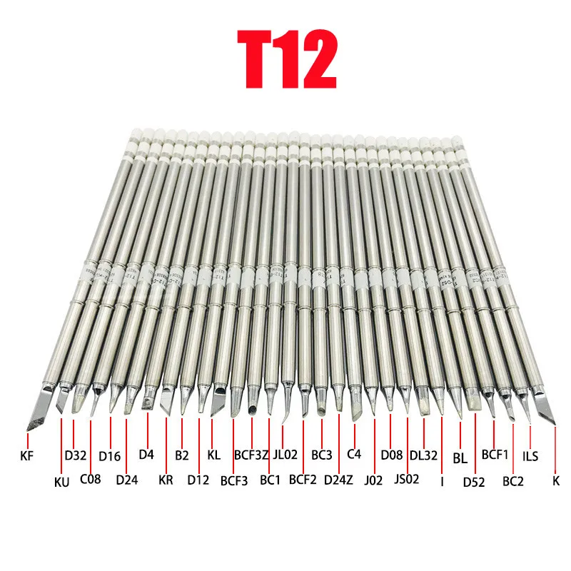 T12 Soldering Solder Iron Tips T12 Series Iron Tip For Hakko FX951 STC AND STM32 OLED Soldering Station Electric Soldering Iron
T12 Soldering Solder Iron Tips T12 Series Iron Tip For Hakko FX951 STC AND STM32 OLED Soldering Station Electric Soldering Iron