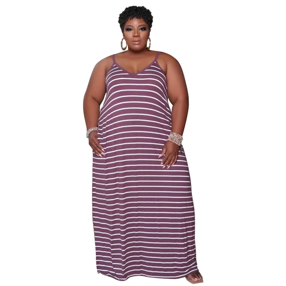 Long African Dress Women Spaghetti Strap V Neck Sleeveless Boubou Summer New Striped Print Loose Casual Robes African Dress 2023
Long African Dress Women Spaghetti Strap V Neck Sleeveless Boubou Summer New Striped Print Loose Casual Robes African Dress 2023