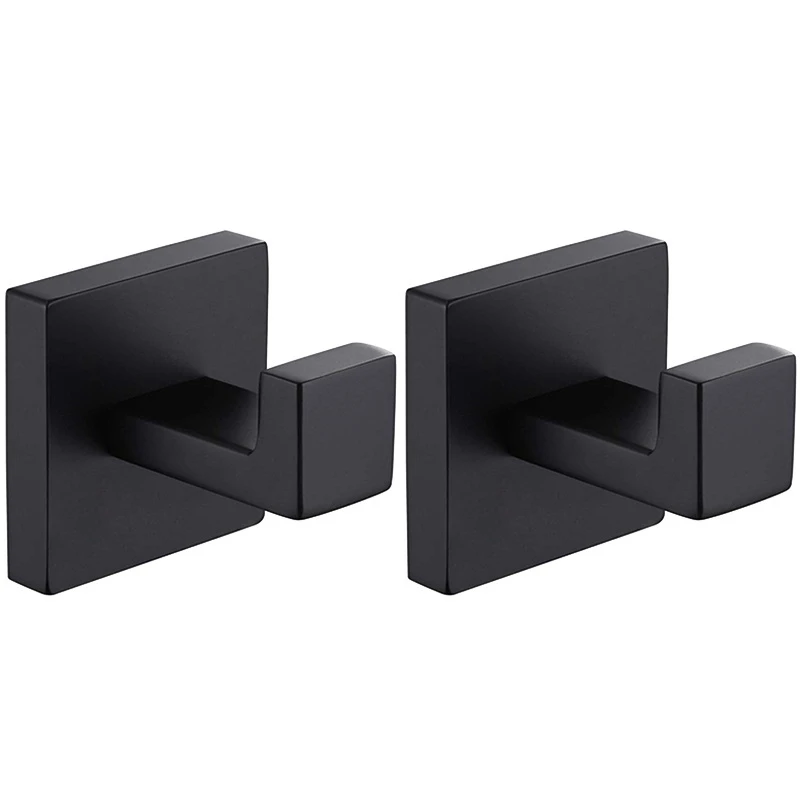 2 Pack Matte Black Towel Hook Stainless Steel Bathroom Rust Proof Clothes Towel Coat Hook Wall Mounted Square Toilet Kitchen Hea
2 Pack Matte Black Towel Hook Stainless Steel Bathroom Rust Proof Clothes Towel Coat Hook Wall Mounted Square Toilet Kitchen Hea