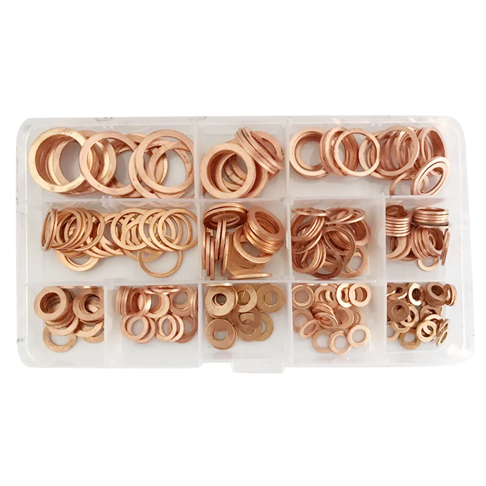300PCS Copper Rings Assortment Sealing Rings Engine Seal Flat Ring Size M5 to M20
300PCS Copper Rings Assortment Sealing Rings Engine Seal Flat Ring Size M5 to M20
