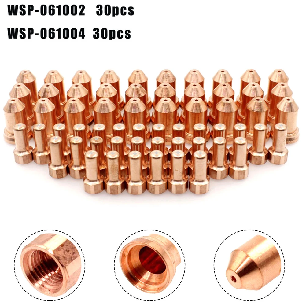 60pcs Plasma Torch Electrode Ref: 52558 WSP-061002 Plasma Torch Nozzle Ref: 51311.12 WSP-061004 For PT-80 Tool Accessories
60pcs Plasma Torch Electrode Ref: 52558 WSP-061002 Plasma Torch Nozzle Ref: 51311.12 WSP-061004 For PT-80 Tool Accessories