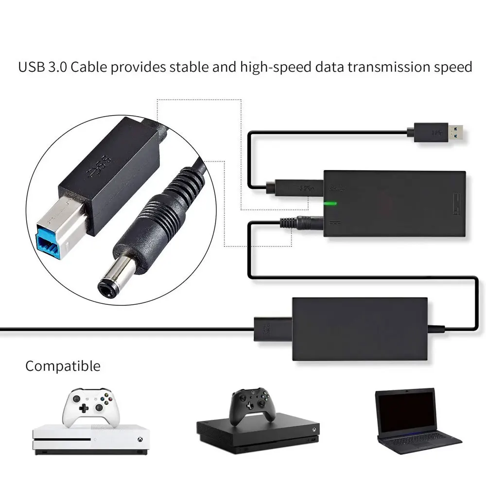 New Kinect USB AC Adapter 2.0 3.0 Power Supply Adaptor for Xbox One S/X Support for Windows PC New Kinect USB AC Adapter 2.0 3.0 Power Supply Adaptor for Xbox One S/X Support for Windows PC