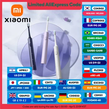XIAOMI MIJIA T302 음파 전동 칫솔 - 31,000RPM, 150일 배터리, 구리 프리 듀폰 브러시 헤드, IPX8 방수, 4가지 모드