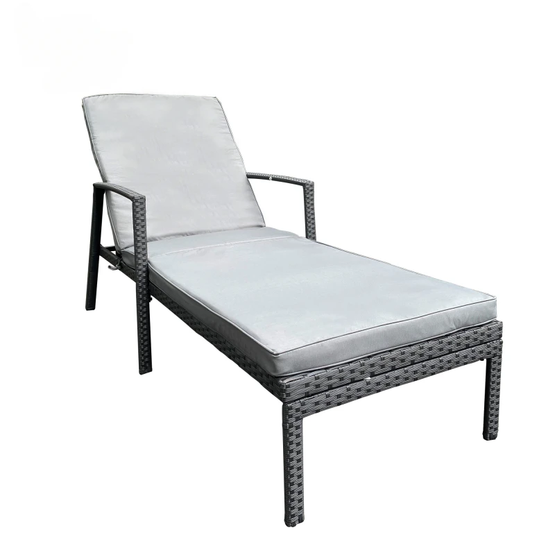 White Outdoor Patio Lounge Chair Rattan Wicker Picnic Lawn Backyard Beach Chair Adjustable Backrest Outdoor Daybed Furniture
White Outdoor Patio Lounge Chair Rattan Wicker Picnic Lawn Backyard Beach Chair Adjustable Backrest Outdoor Daybed Furniture