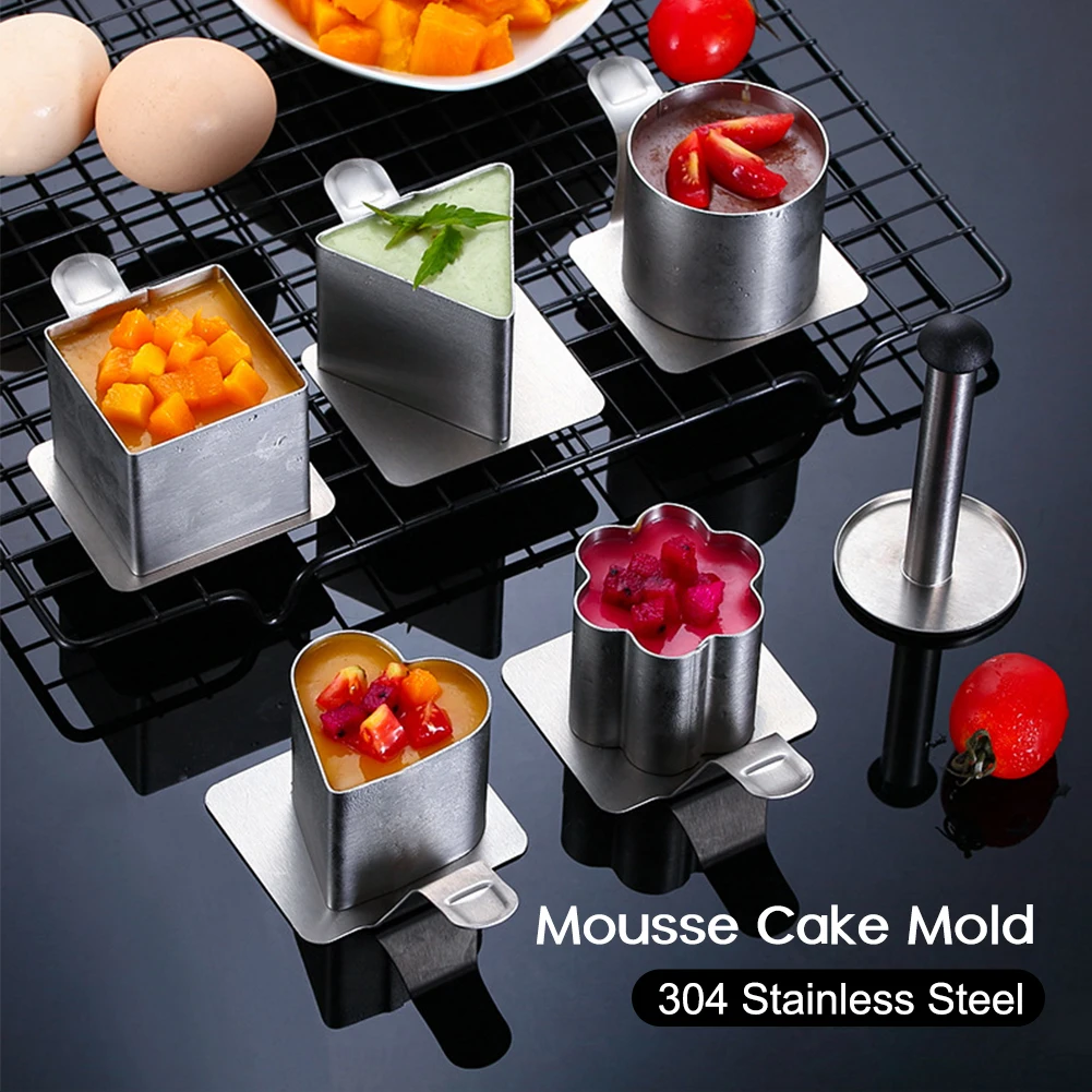 Stainless Steel DIY French Fruit Mousse Cake Dessert Molds Triangle Round Square Baking Mold For Kitchen Pastry Decorating Tool
Stainless Steel DIY French Fruit Mousse Cake Dessert Molds Triangle Round Square Baking Mold For Kitchen Pastry Decorating Tool