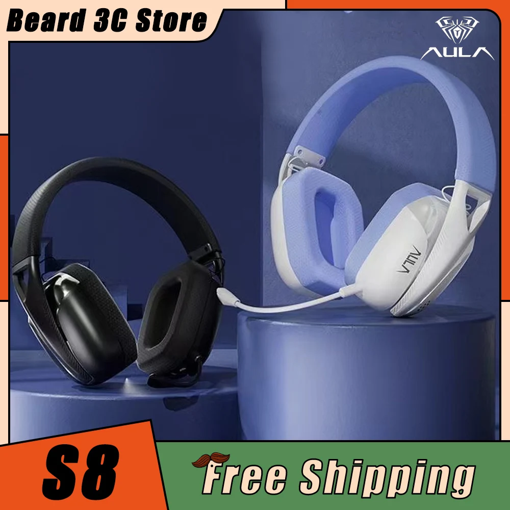 AULA S8 Wireless Headset Three Mode Bluetooth 5.3 2.4G FPS Gaming Headset Earphone Low Latency Lightweight Ergonomic Pc Gamer
AULA S8 Wireless Headset Three Mode Bluetooth 5.3 2.4G FPS Gaming Headset Earphone Low Latency Lightweight Ergonomic Pc Gamer